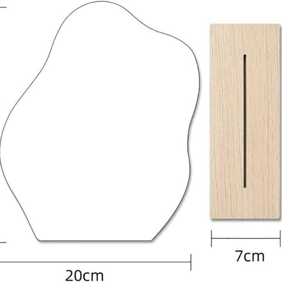 Acrylic Makeup Mirror for Desk with Stand Aesthetic Desk Decor Vanity Mirror Fra - Picture 2 of 7